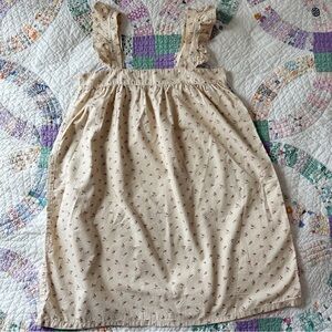 Floral Sleeveless Ruffle Strap 100% Cotton Sun Dress Cottagecore Jane Birkin